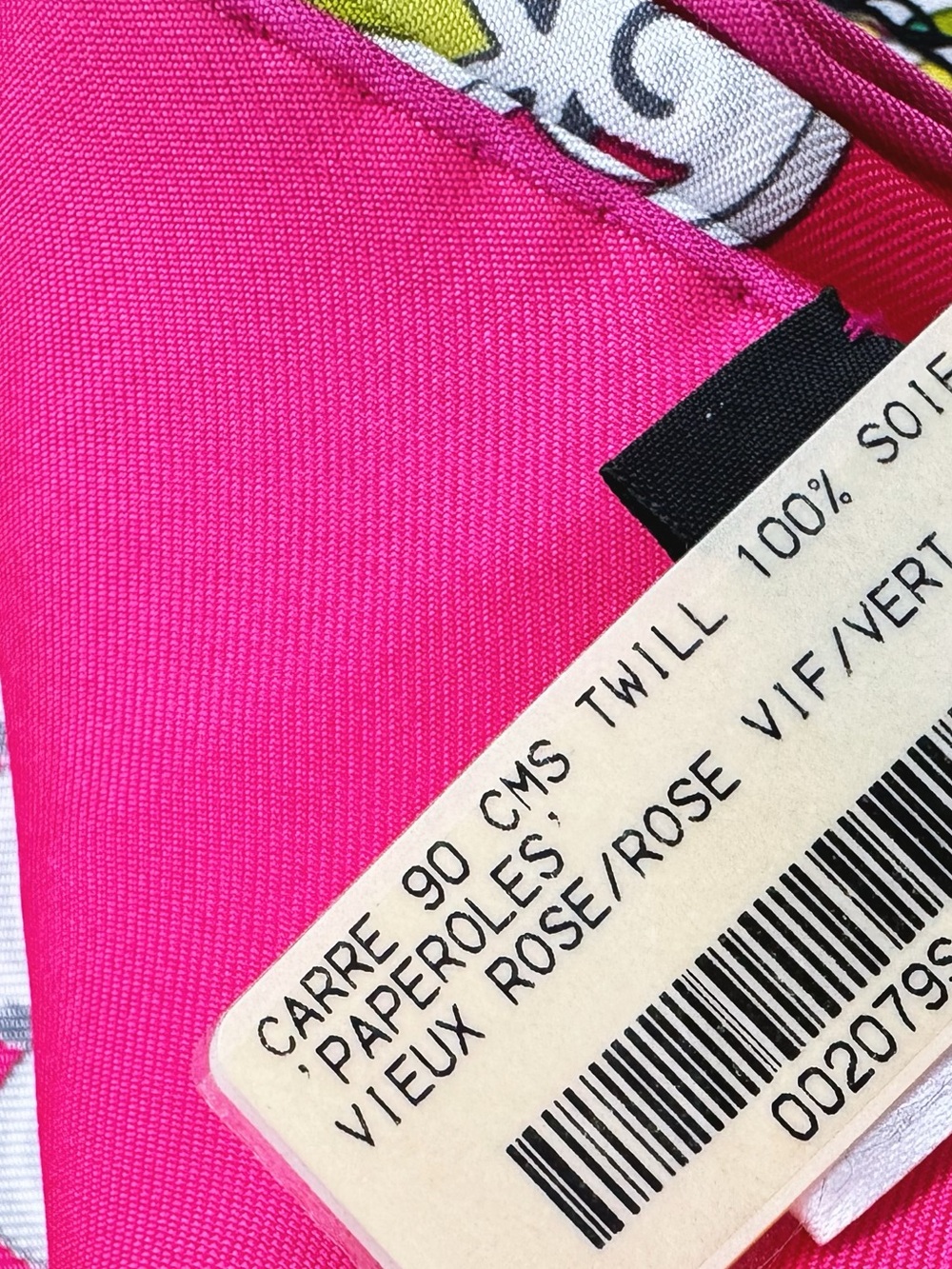 Hermès Paperoles silk scarf 90 - Picture 8 of 9